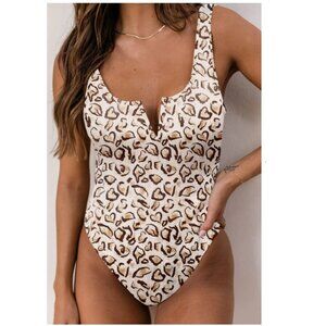 💥3/$30💥NEW - Plus Size, Leopard Wide Strap One-Piece Swimsuit - Size XL